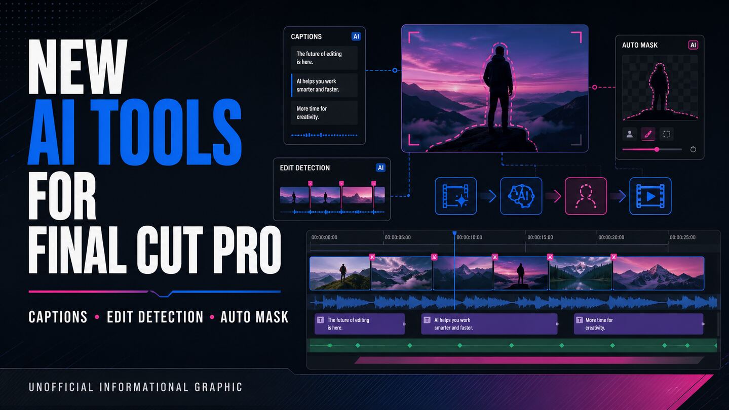 Apple Adds New AI-Assisted Editing Tools to Final Cut Pro