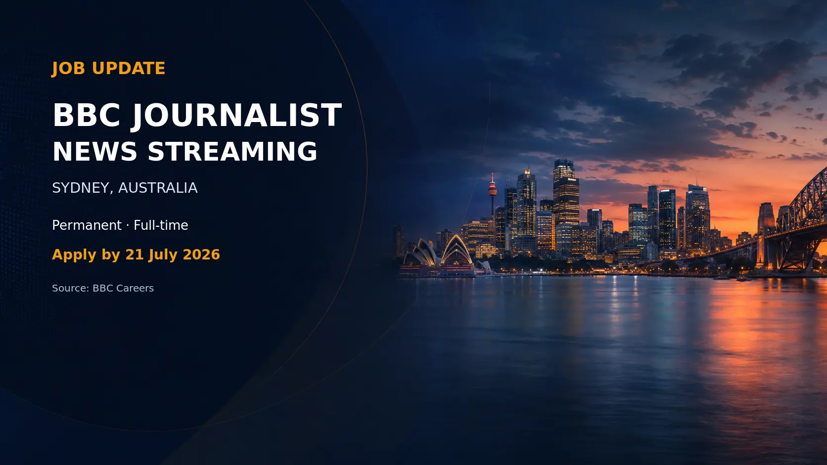 BBC Hiring Journalist for News Streaming in Sydney
