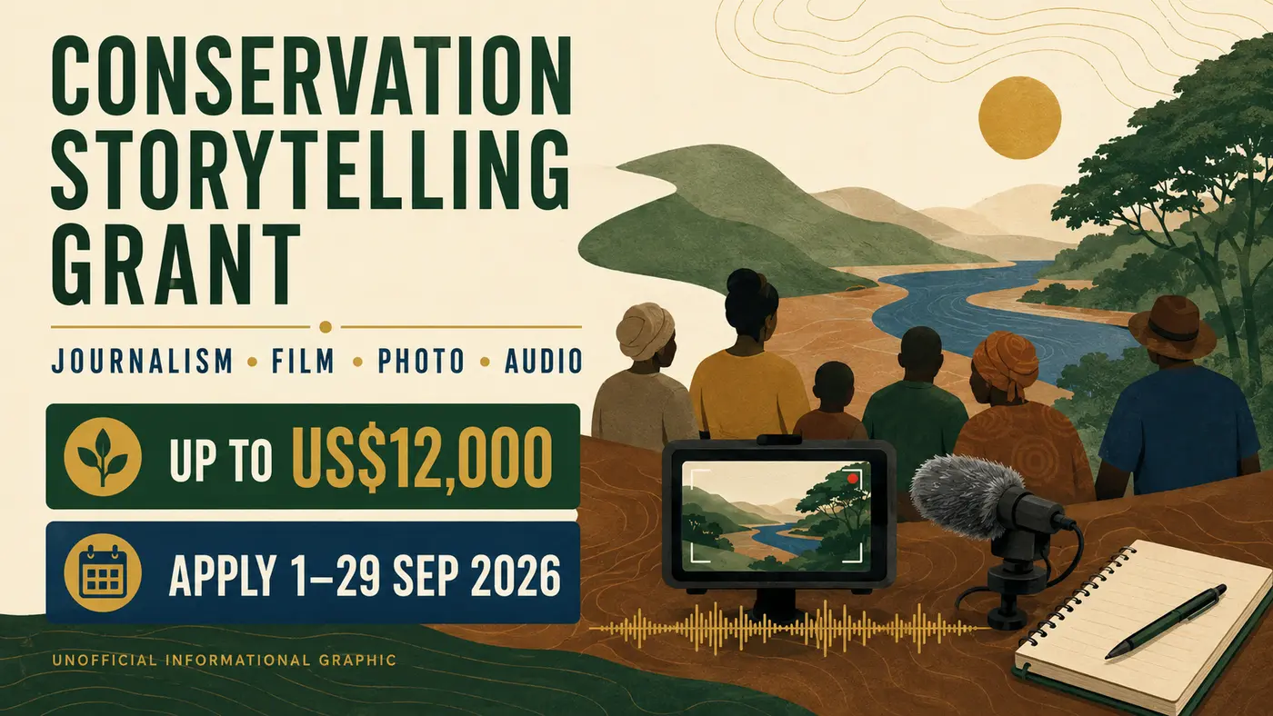 Human-Centred Conservation Storytelling Grant 2026 — Up to US$12,000