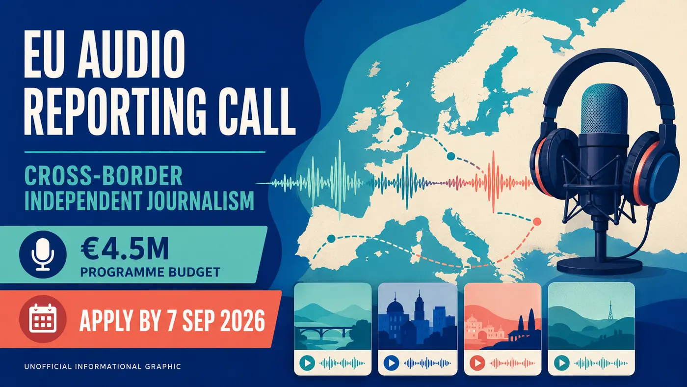 EU Audio Reporting Call 2026 — €4.5 Million for Cross-Border Journalism