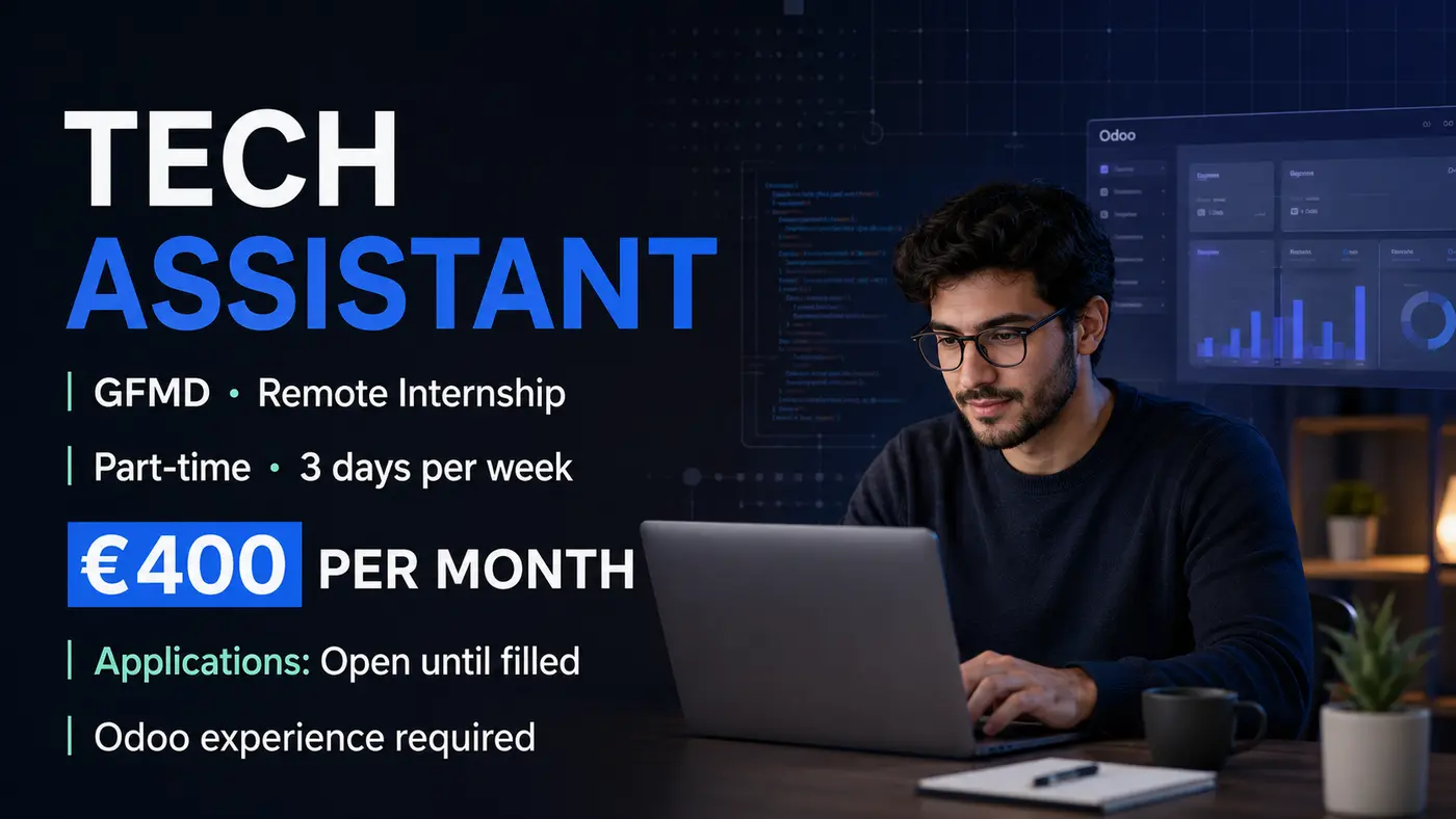 GFMD Hiring Part-Time Tech Assistant: Remote Internship with €400 Monthly Compensation