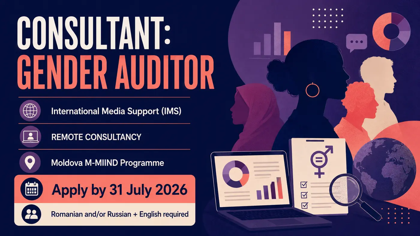 International Media Support Hiring Gender Auditor: Remote Consultancy for Moldova Media Programme