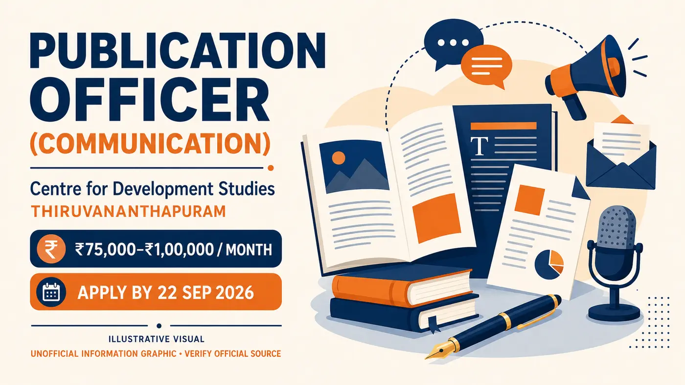 CDS Recruitment 2026: Publication Officer (Communication) in Thiruvananthapuram – Salary up to ₹1,00,000