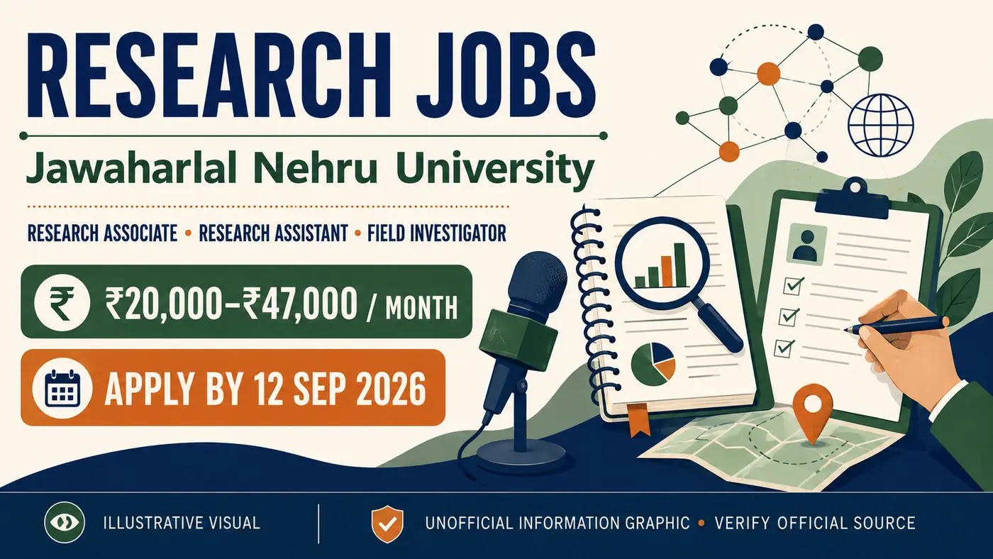 JNU ICSSR Research Recruitment 2026: Research Associate, Assistant and Field Investigator