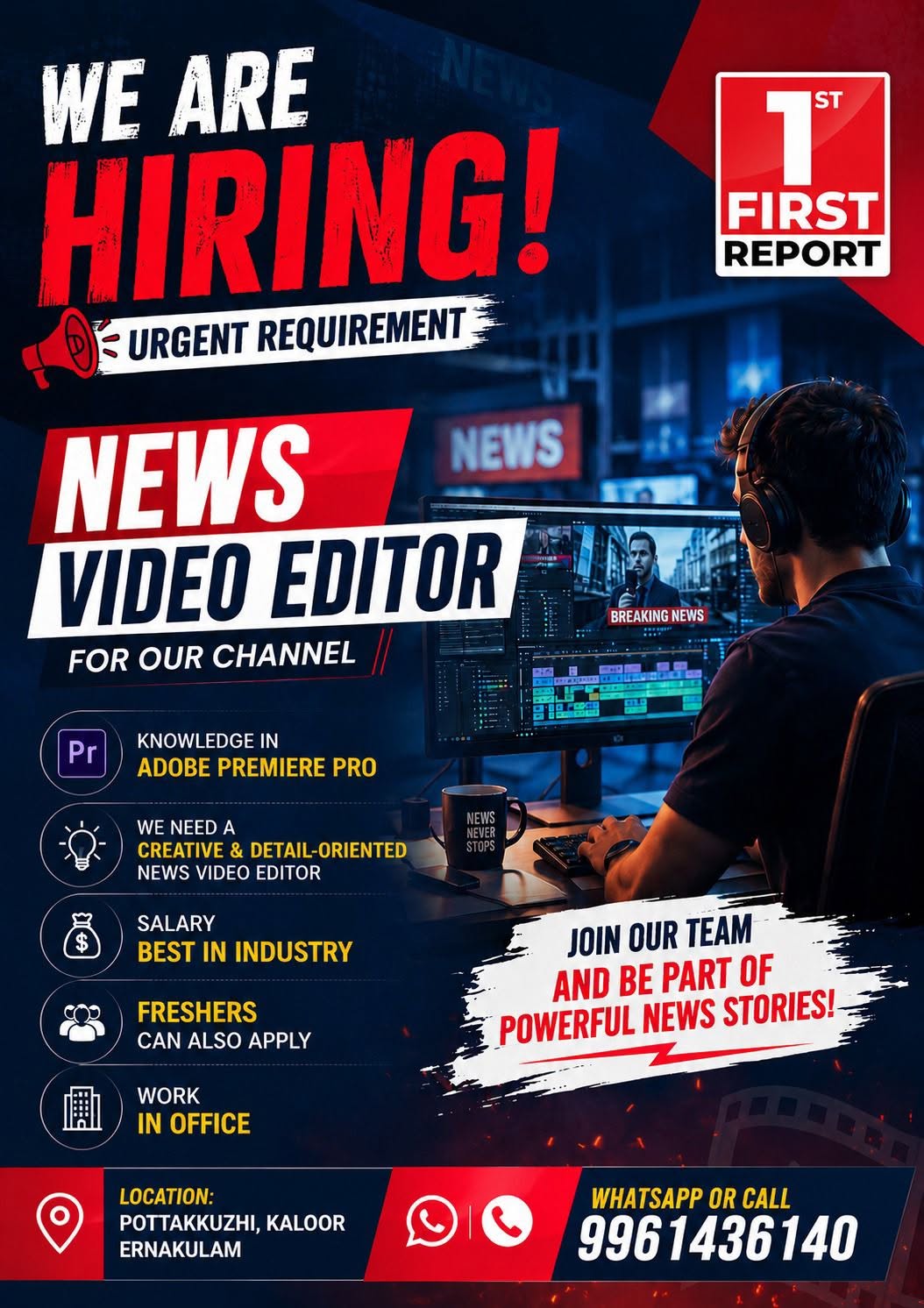 Hiring News Video Editor