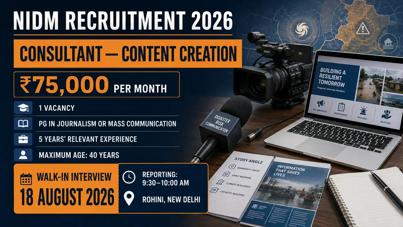 NIDM Recruitment 2026: Consultant—Content Creation