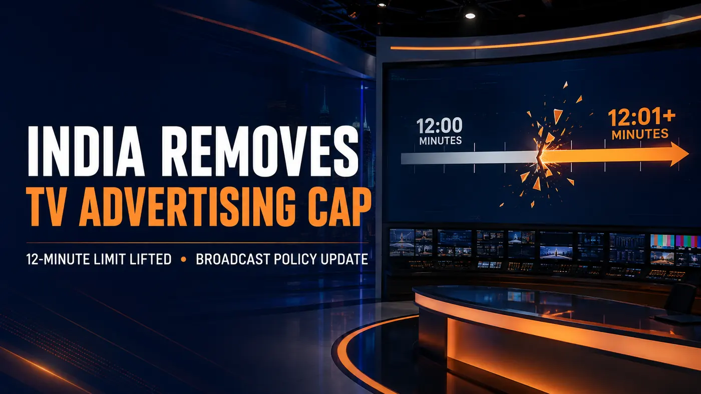 India Removes 12-Minute TV Advertising Cap: Major Broadcasting Policy Update